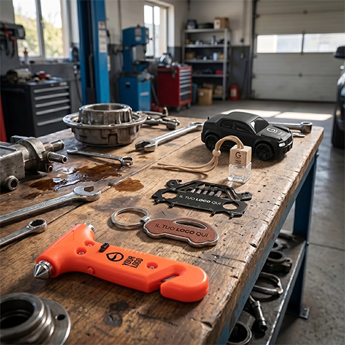 Gadget officina​ con logo aziendale