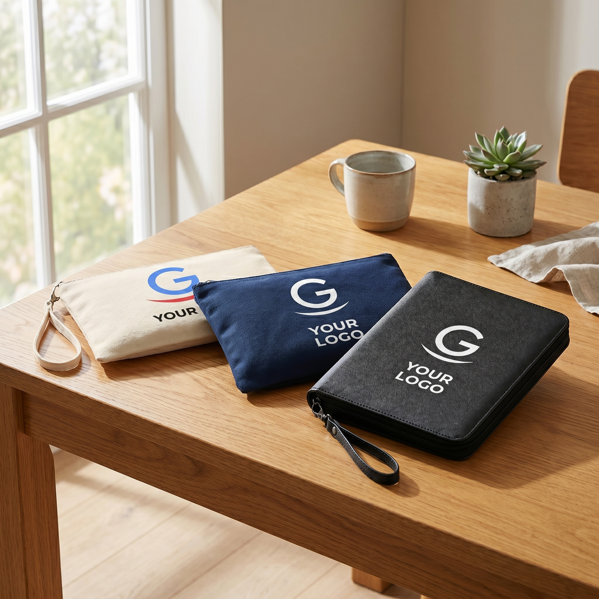 Pochette personalizzate con logo aziendale
