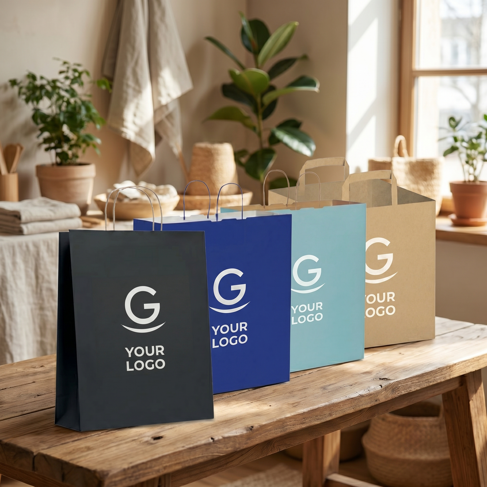 Shopper di carta personalizzate con logo