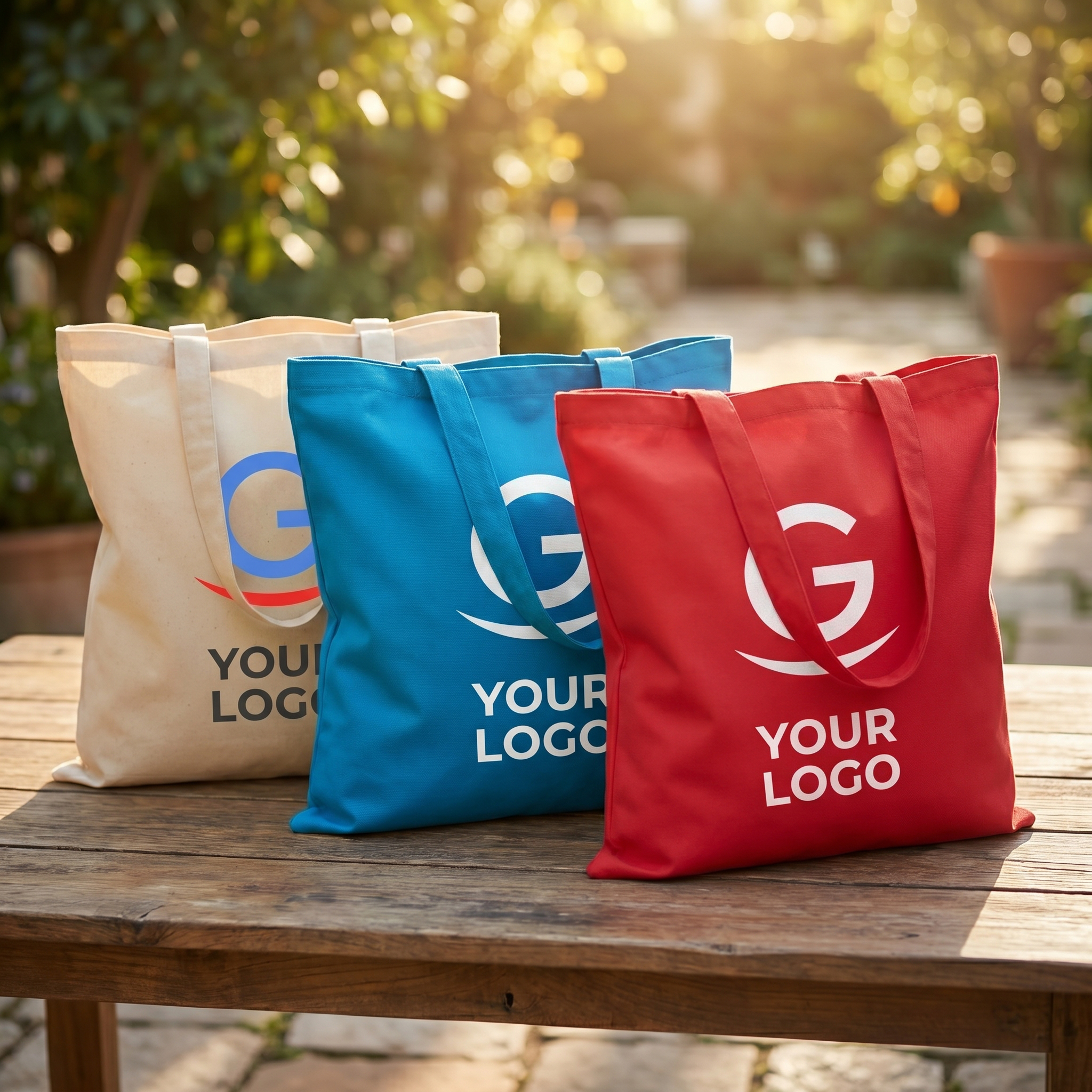 Shopper cotone personalizzate con logo aziendale