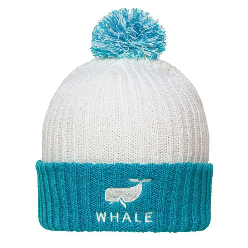 Cappellini ricamati personalizzati invernali con pompon per regali aziendali 2026 Berretto con pompon personalizzato con ricamo del logo aziendale su bordo risvolto