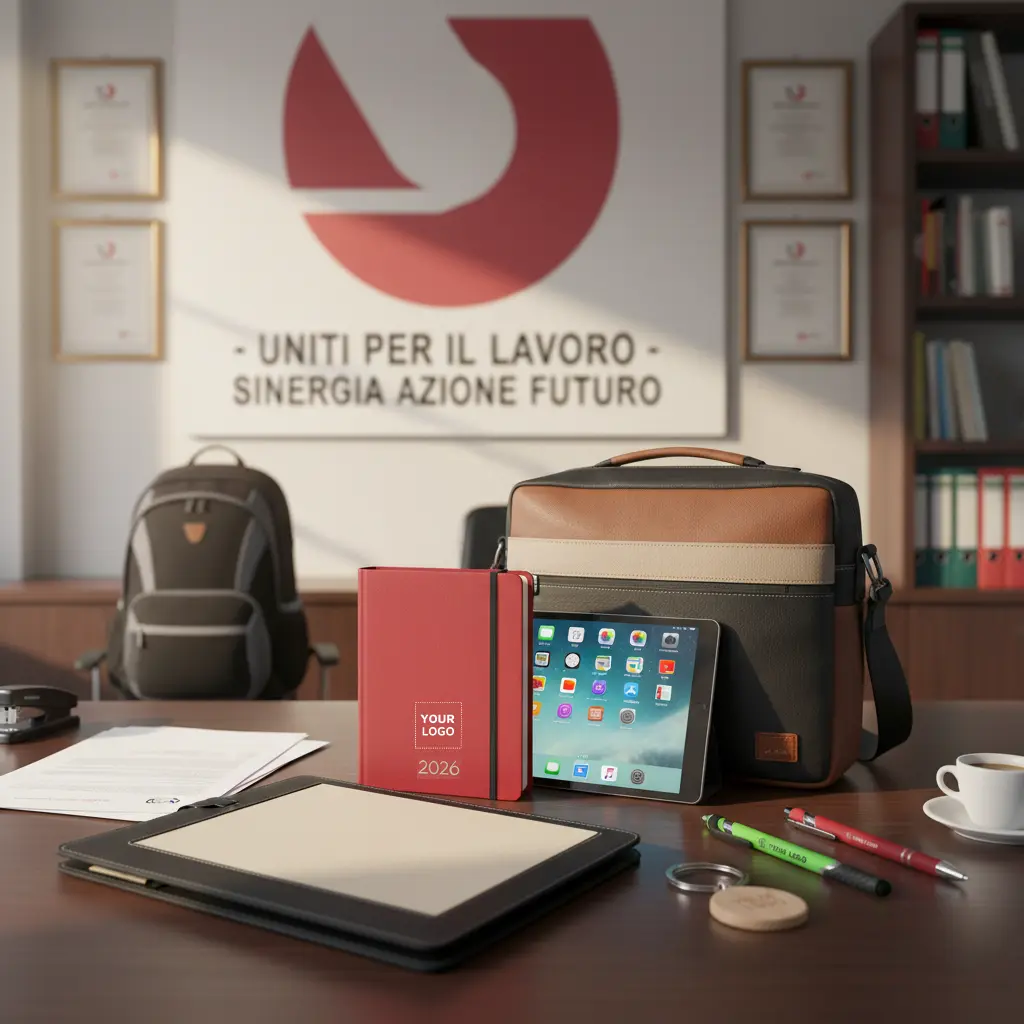 gadget promozionali con logo per sindacati e associazioni di categoria
