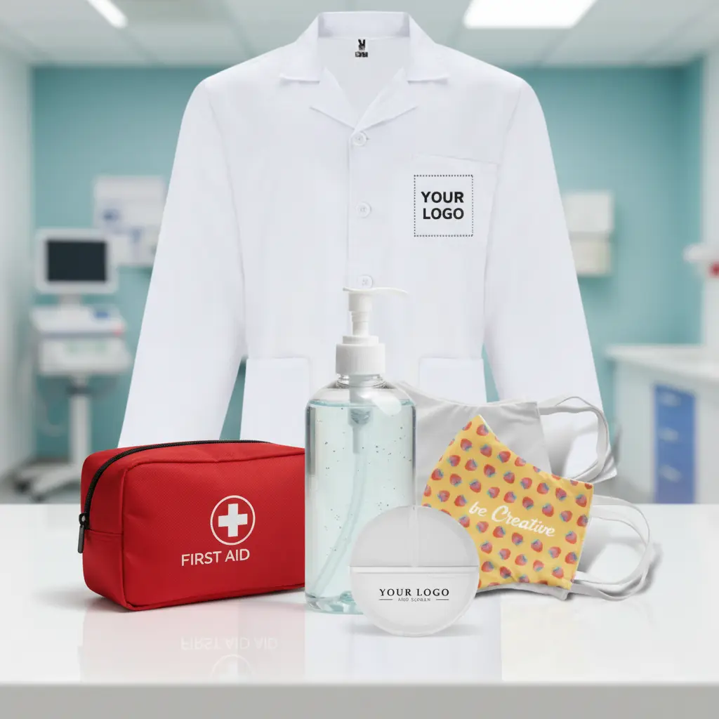 Gadget personalizzati con logo per settore sanitario, ospedali, medici e infermieri