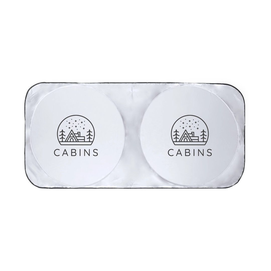 Parasole auto personalizzato pieghevole 150x70 cm con bordi rinforzati e logo stampato