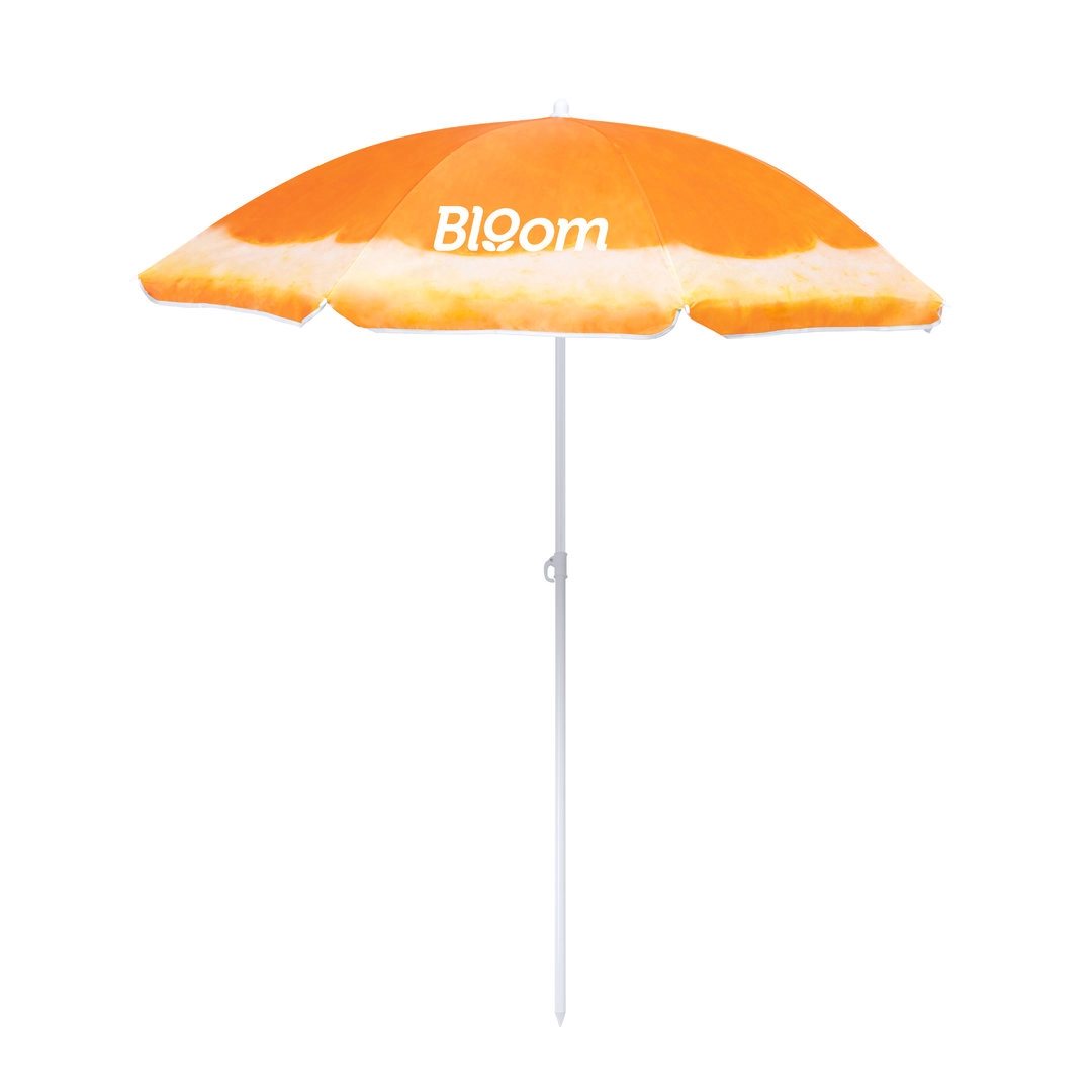 Ombrellone personalizzato in nylon 210T con logo: visibilità garantita per eventi estivi