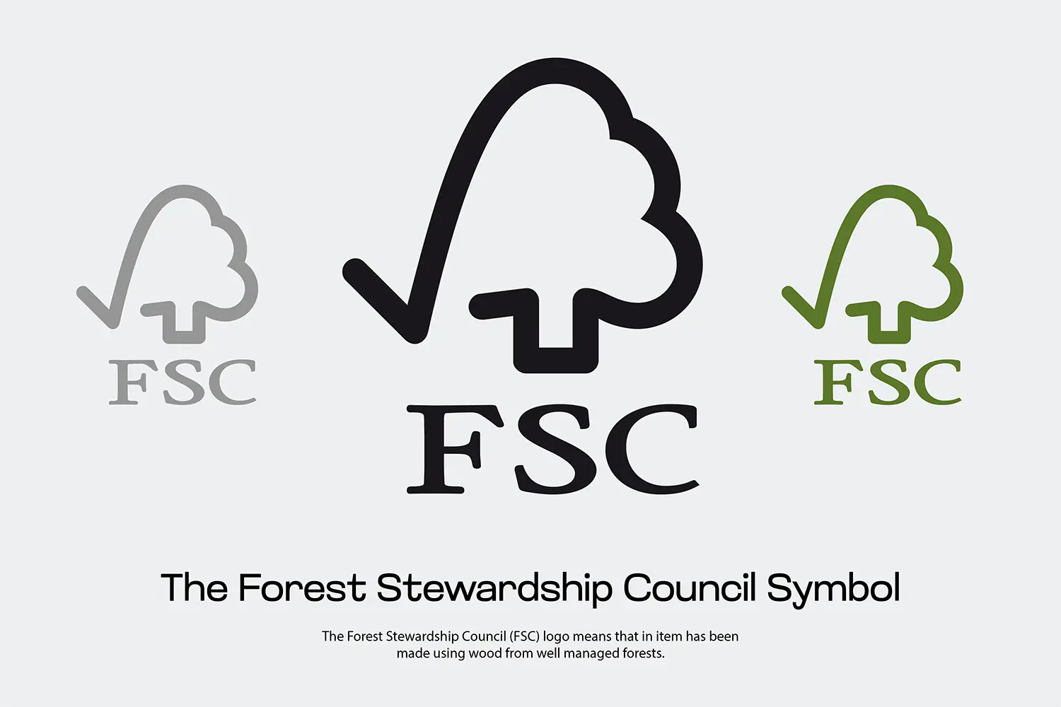 Logo FSC, simbolo della gestione forestale sostenibile e della tracciabilità dei prodotti