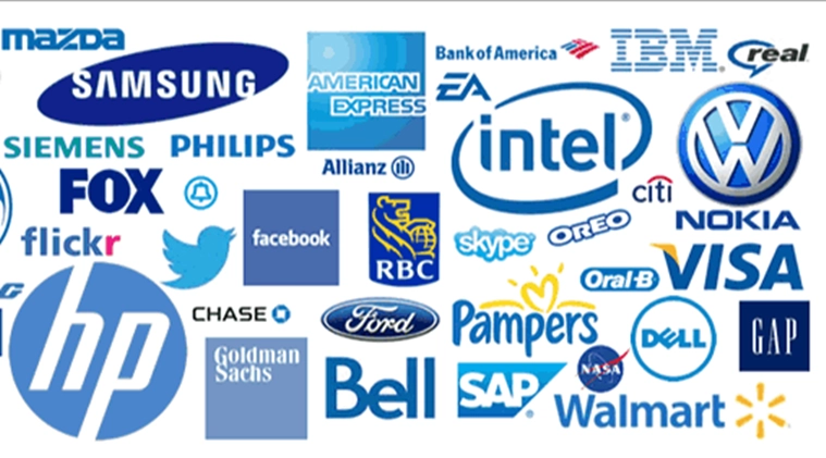 Loghi di brand internazionali che utilizzano il blu per comunicare fiducia e professionalità