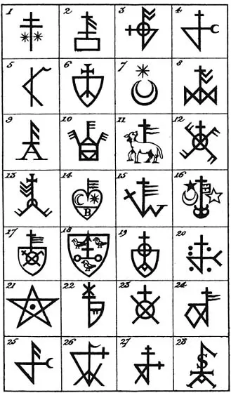 Selezione di merchant's mark medievali della città di Norwich