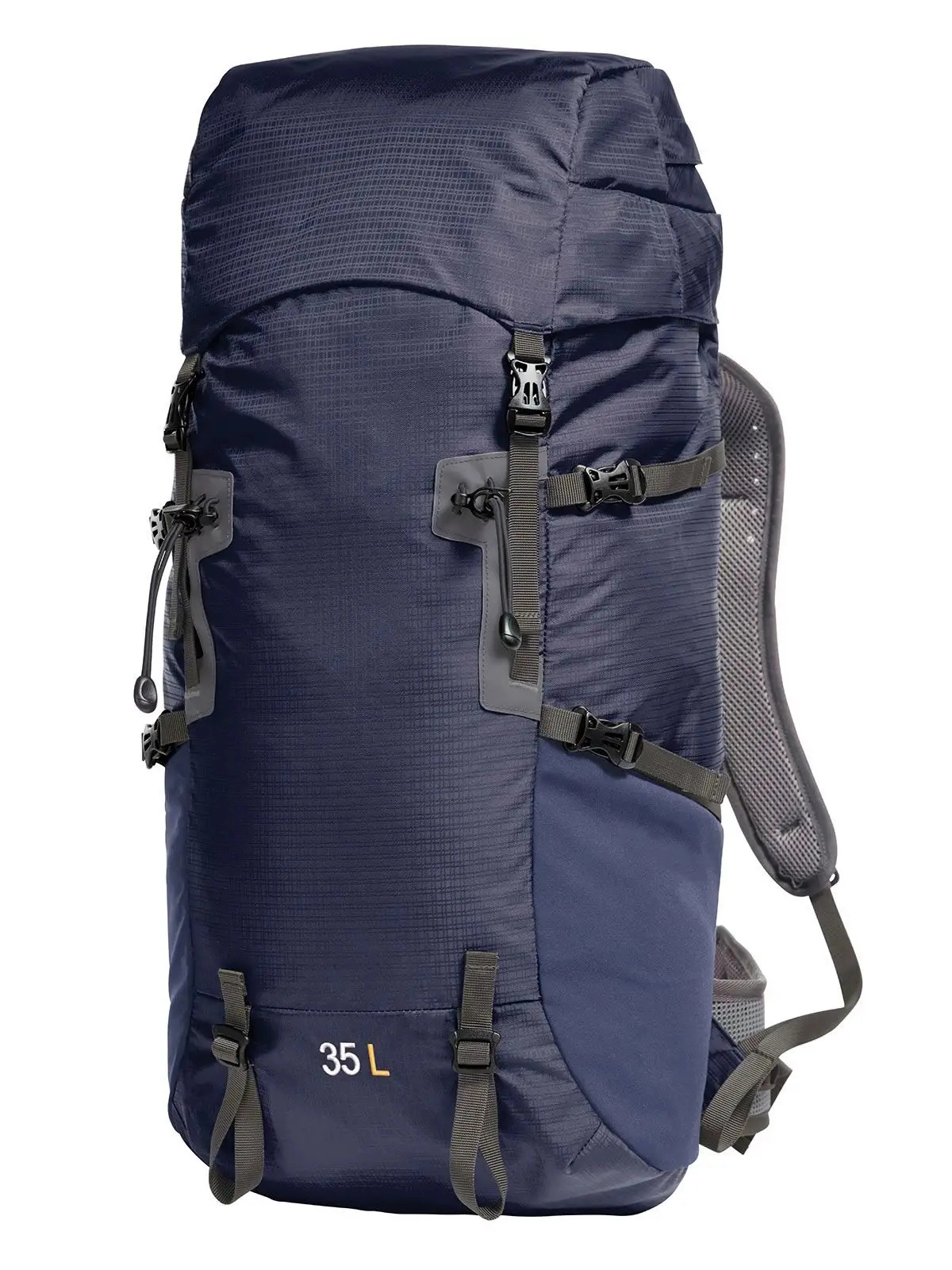 Zaino trekking personalizzato da 35 litri in nylon resistente, ideale per escursioni e promozioni outdoor