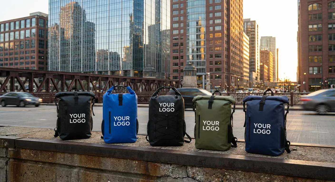 zaini rolltop con logo