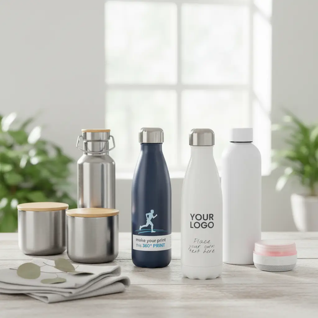 Borracce termiche in acciaio inox, vetro e tritan: confronto materiali e prestazioni Borracce termiche in acciaio inox, vetro e tritan a confronto su tavolo luminoso