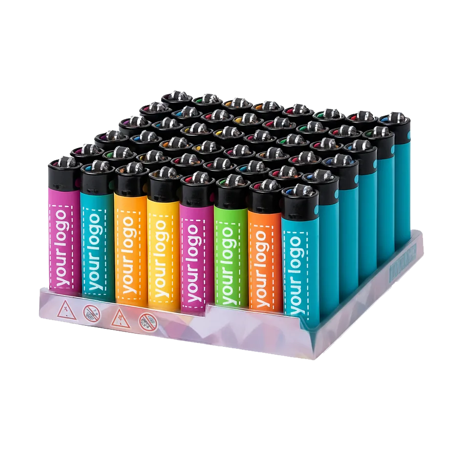accendini personalizzati con logo o nome disponibili in stock all'ingrosso