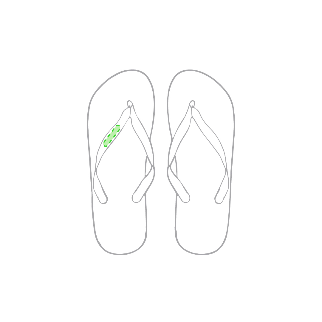 Cinghia esterna del sandalo sinistro