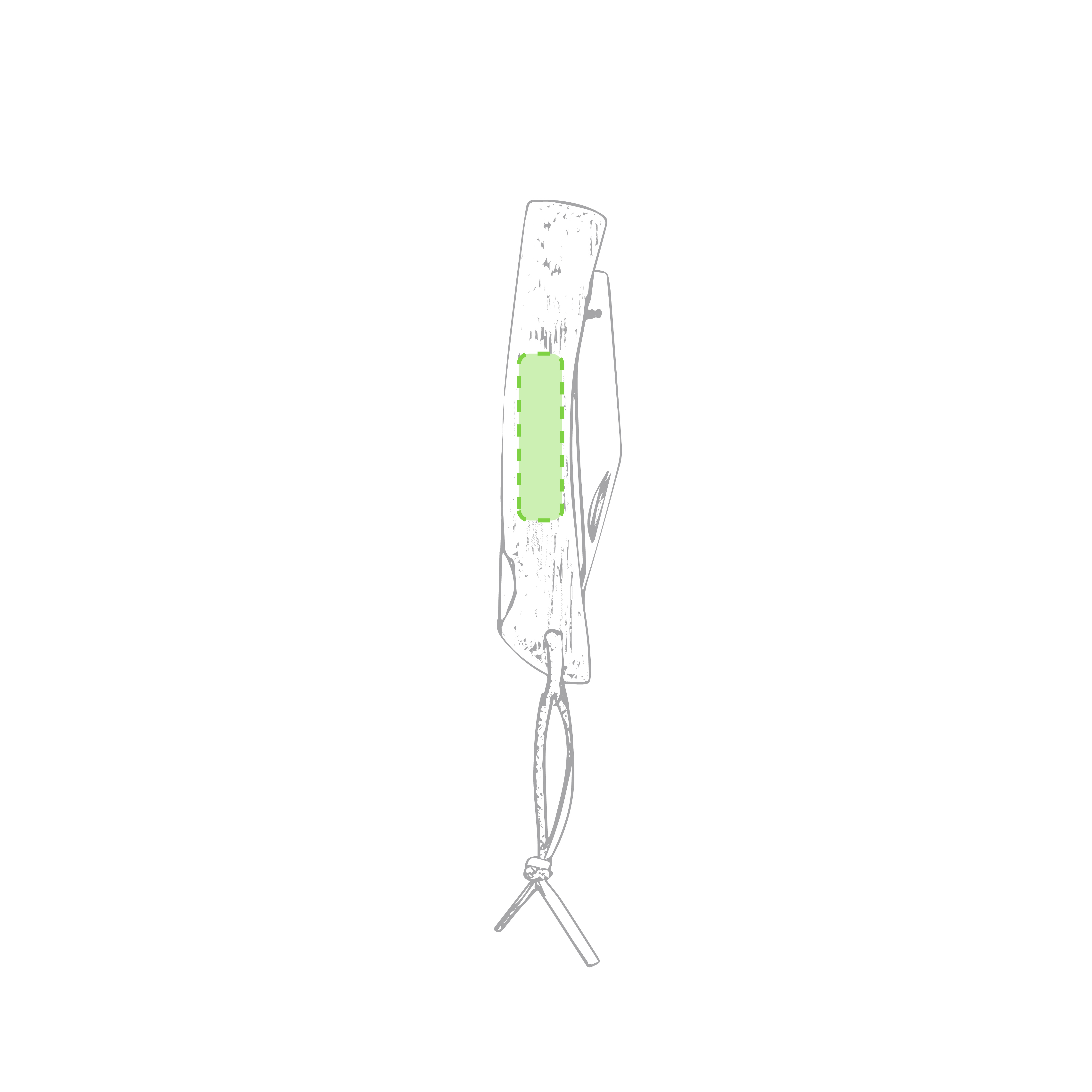 Nella maniglia sul lato