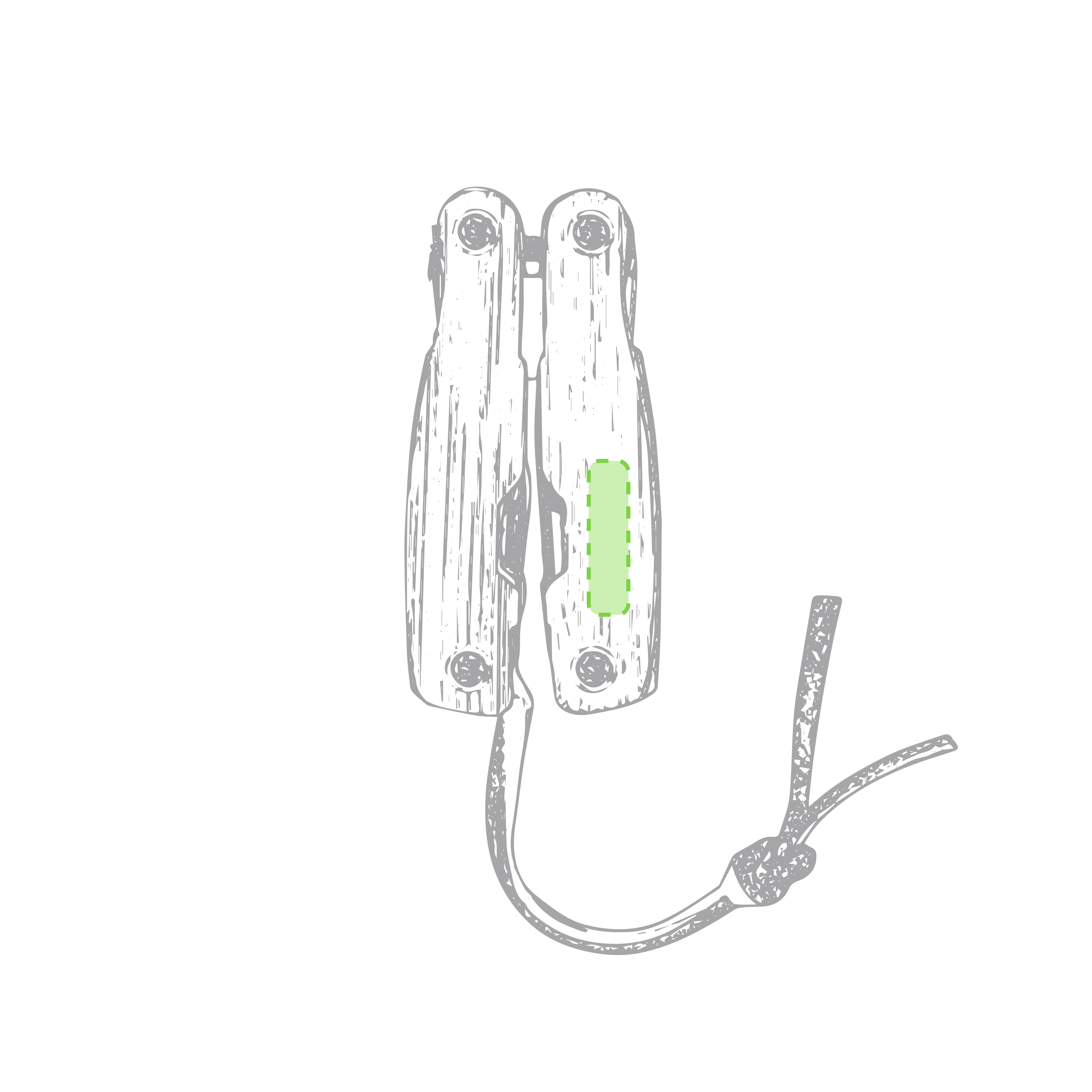 Sulla maniglia destra