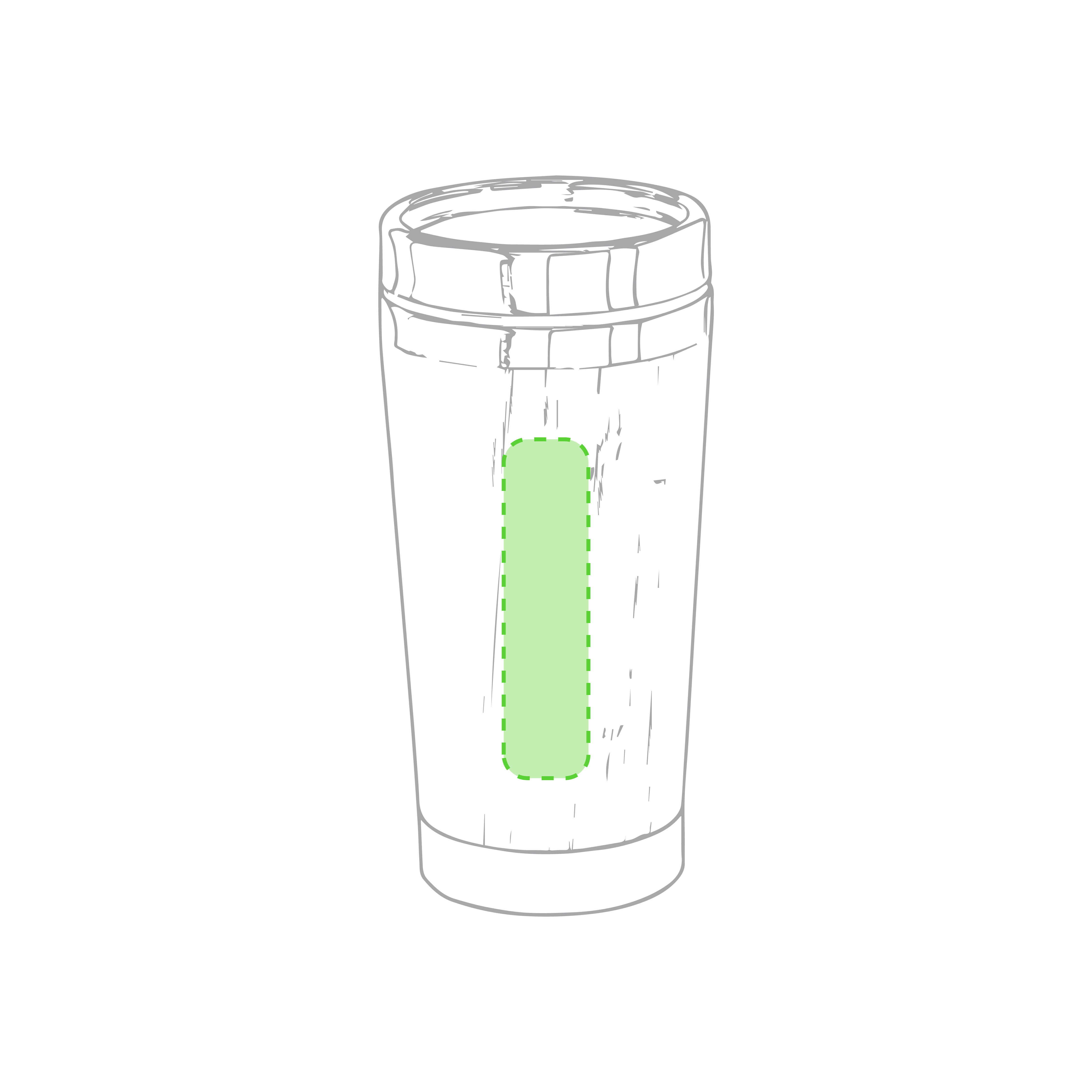 Bidone laterale centrato