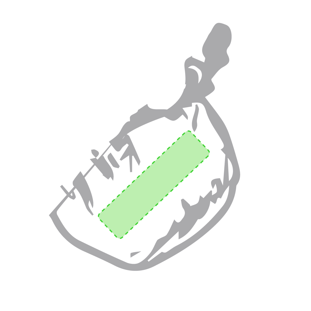 Borsa ad angolo (vi segnato e plegato)