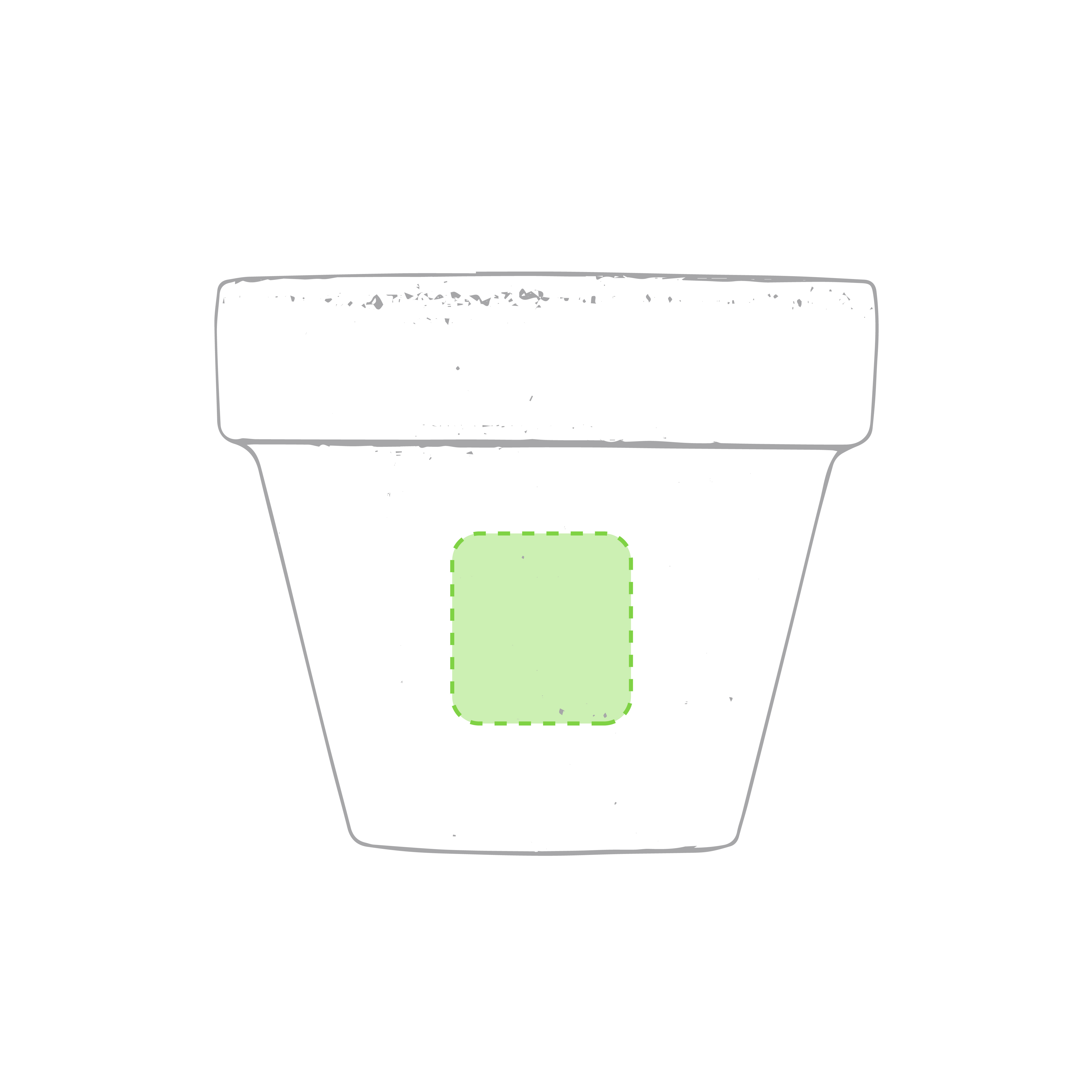 Centrato nel vaso indietro