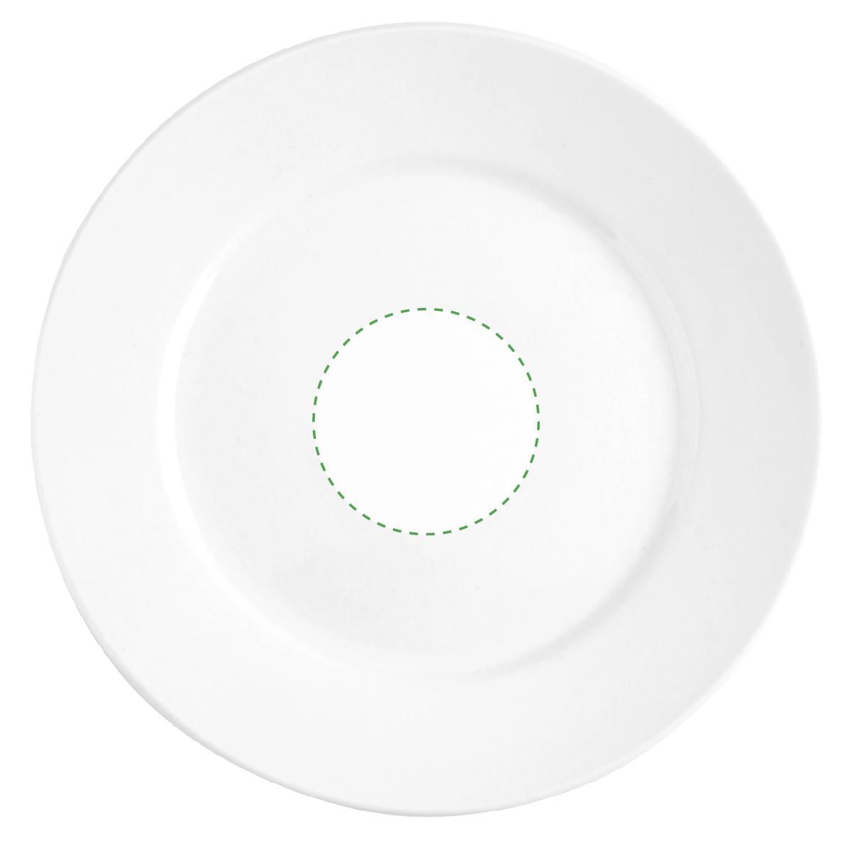 on the saucer
