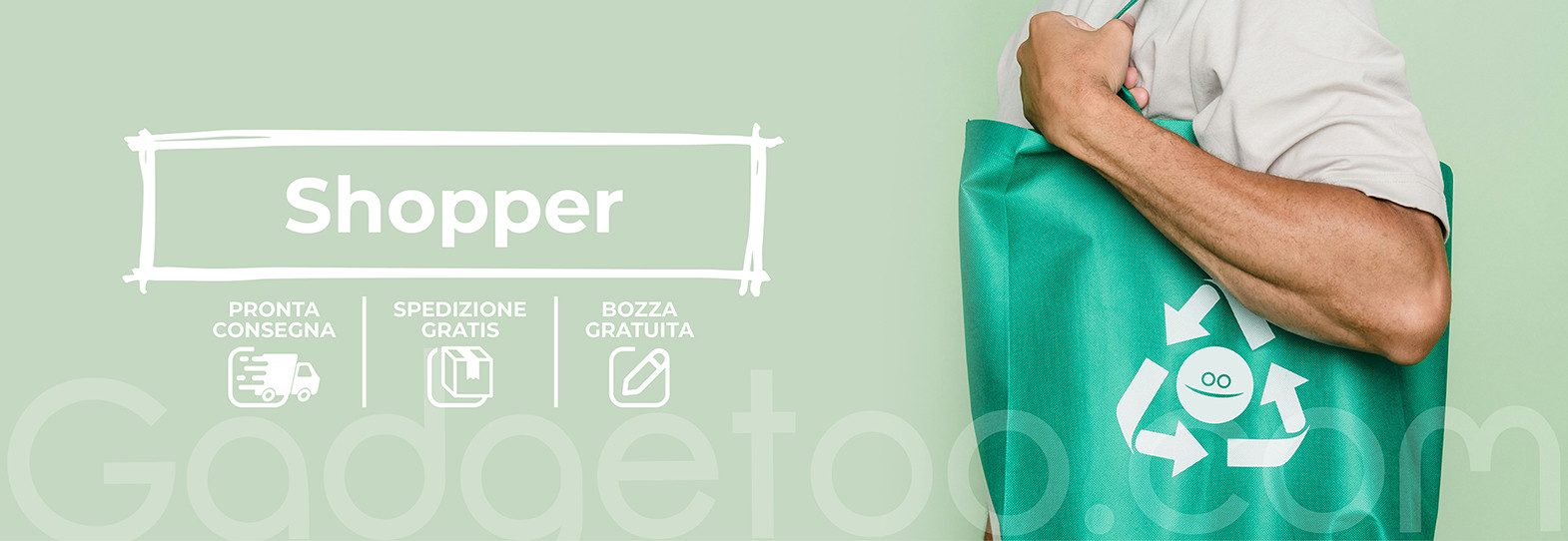 offerta shopper cotone manici colorati