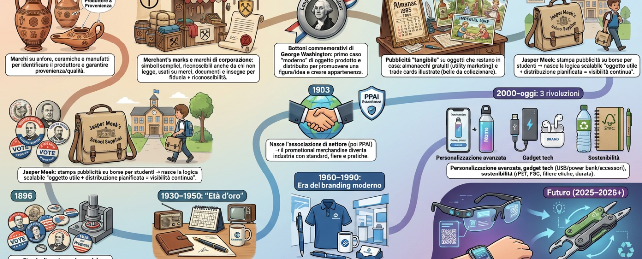 Dal Medioevo ai giorni nostri: un viaggio attraverso secoli di marketing tangibile