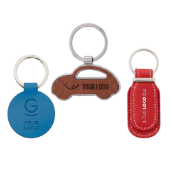 Portachiave in Pelle Personalizzati con Logo