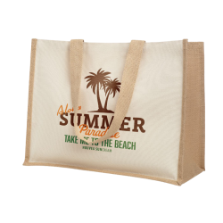 Borse shopper juta personalizzate con logo