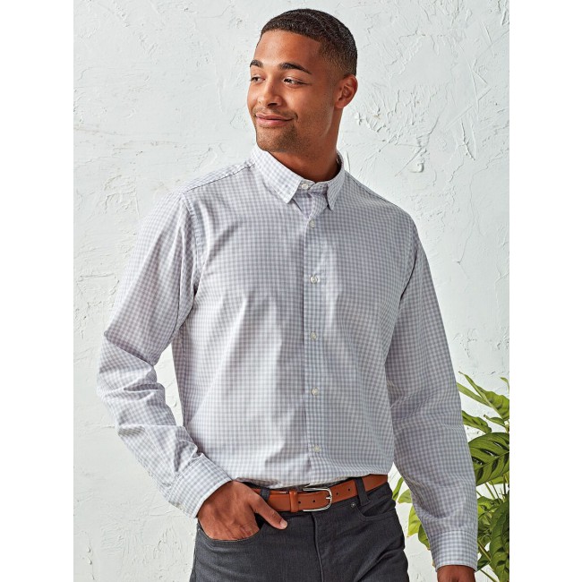 Camicia personalizzata con logo - ‘Maxton' Check - Men's Long Sleeve Shirt