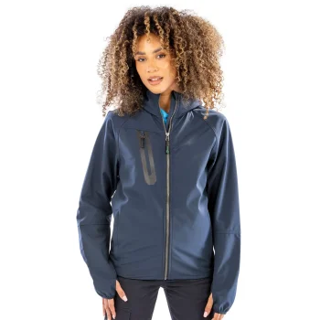 3-layer recycled printable hooded softshell