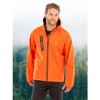 3-layer recycled printable hooded softshell