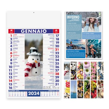 Calendari illustrati personalizzati con logo - 4 STAGIONI