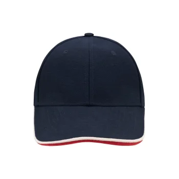 Cappellino baseball personalizzato con logo - 6 Panel Double Sandwich Cap