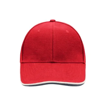 Cappellino baseball personalizzato con logo - 6 Panel Double Sandwich Cap