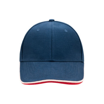 Cappellino baseball personalizzato con logo - 6 Panel Double Sandwich Cap