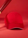 6 panel sandwich cap with brushed surface