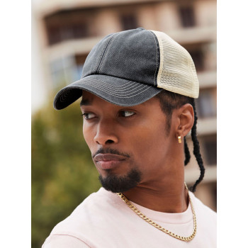 Cappellino baseball personalizzato con logo - 6 Panel Vintage Trucker