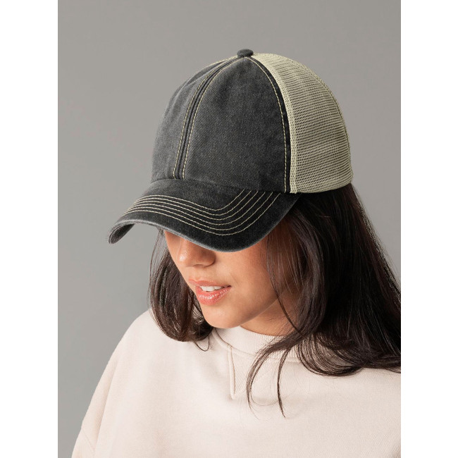 Cappellino baseball personalizzato con logo - 6 Panel Vintage Trucker