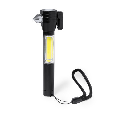 Martello di emergenza multifunzione personalizzabile con torcia e rompivetro