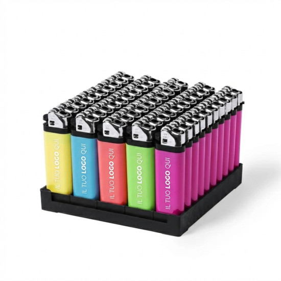 Accendino a gas compatto personalizzabile con protezione di sicurezza