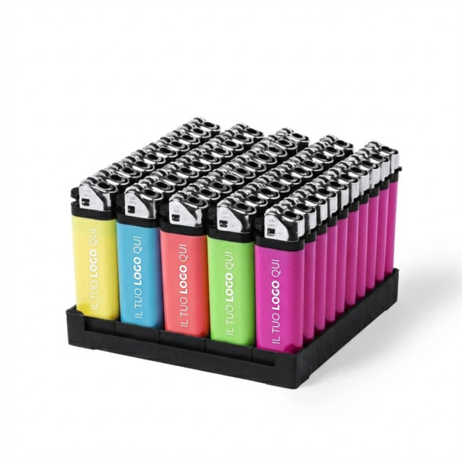 Accendini personalizzati con logo - Accendino a gas compatto personalizzabile con protezione di sicurezza