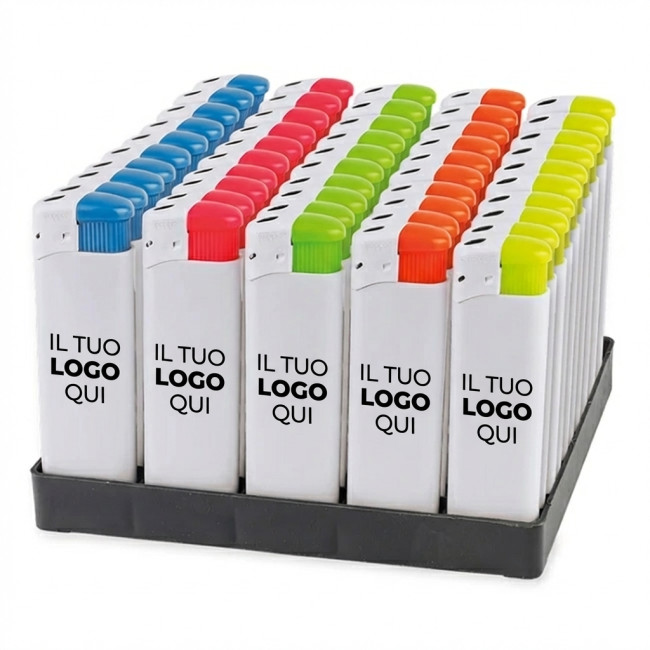 Accendini personalizzati con logo - Accendino piezoelettrico personalizzabile con colori assortiti