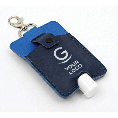 Accessorio gel igienizzante personalizzabile Reflexa con moschettone e flaconcino