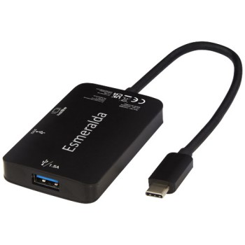 Gadget pc personalizzati con logo - Adattatore multimediale Tipo-C in alluminio ADAPT (USB-A/Tipo-C/HDMI)