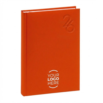 Agenda giornaliera A5 14x20cm multilingue copertina imbottita e carta FSC