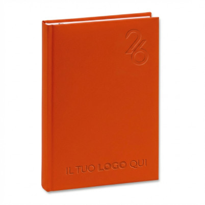 Agenda giornaliera A5 14x20cm multilingue copertina imbottita e carta FSC