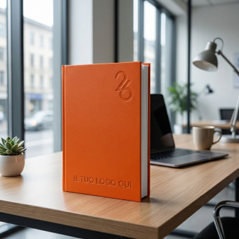 Agenda giornaliera 2026 personalizzata - Agenda giornaliera A5 14x20cm multilingue copertina imbottita e carta FSC