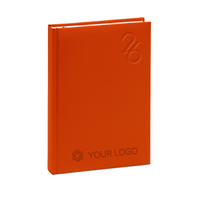 Agenda giornaliera A5 14x20cm multilingue copertina imbottita e carta FSC