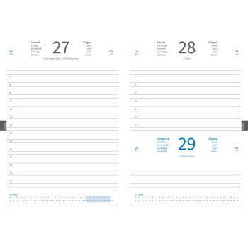 Agenda giornaliera Canvas A5 14x20cm in cartoncino riciclato FSC con rubrica