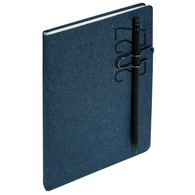 Agenda giornaliera canvas A5 in cartoncino riciclato con rubrica