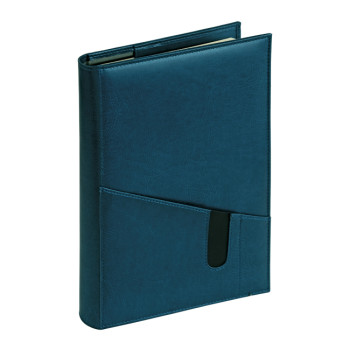 Agenda giornaliera 2027 personalizzata - Agenda giornaliera Enterprise 17x24 cm con copertina in materiale cervo e tasca esterna